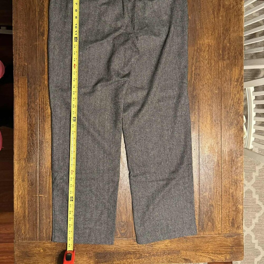 VTG Gap Wool Herringbone dress pants slacks Mens 38X32 Classic Fit Gray - Picture 9 of 11